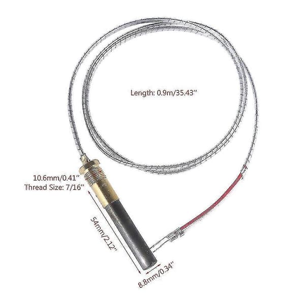 Gasfriture Termoelement Termosikring 2-leder Udskiftning Temperatursensor