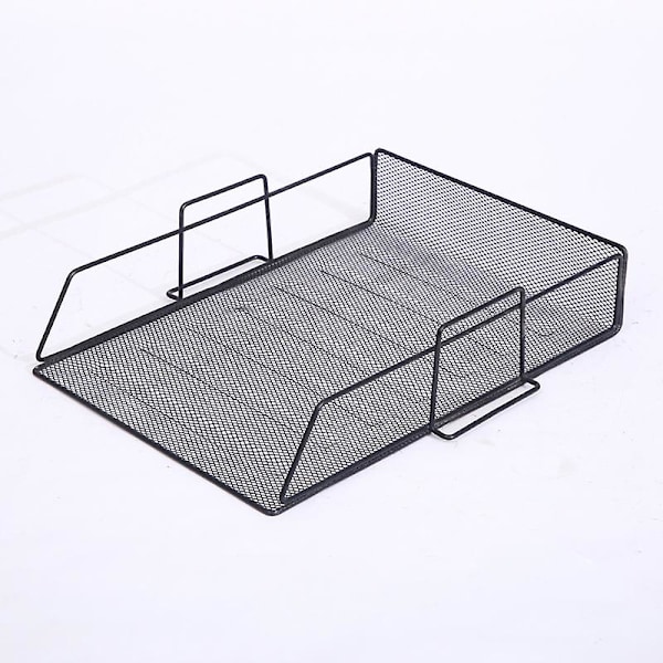 Pakke med 1 Sort A4 Metal Mesh Magasinholder. Skrivebordsorganisator, Skrivebordsskuffer, Skrivebordsarkivskabe, Magasinholdere