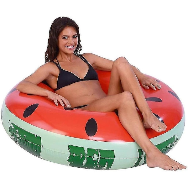 Badring Vuxen Badring Vattenmelon Röd Badring Badring Vattenring Luftmadrass Vattenleksak Pool Flytande Matta