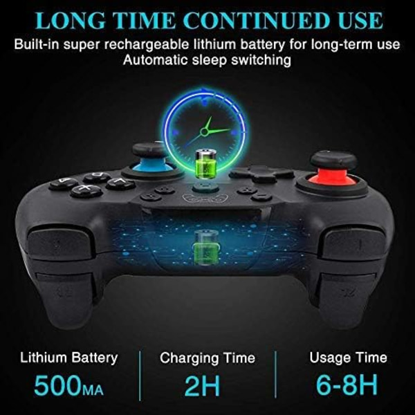 Trådløs gamepad switch med skærmbilleder seks-akset vibration