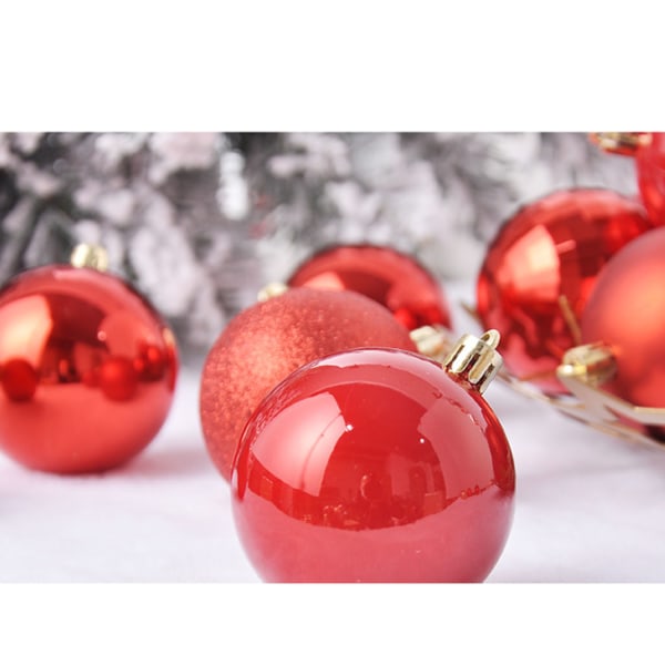 #24 stycken röda julgranskulor 3 cm#