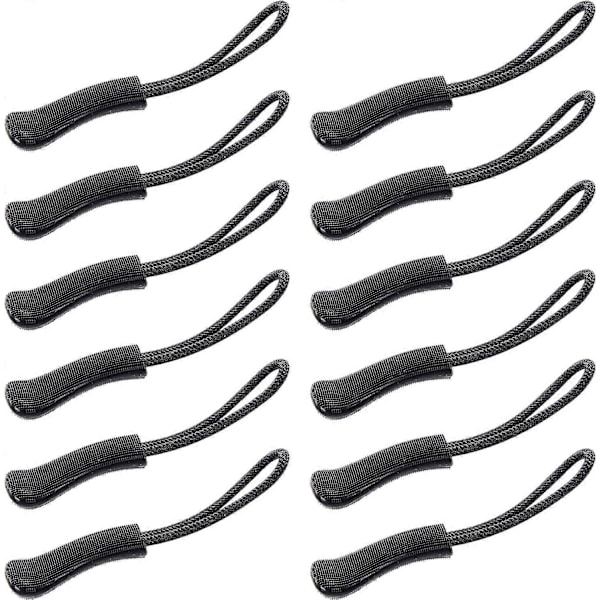 Dragkedjekläppar, 30-pack Dragkedjehandtag, Dragkedjeetiketter Snördragare, Dragkedjedragare Ersättning för Ryggsäckar, Väskor, Bagage, Resväskor, Jackor - Svart