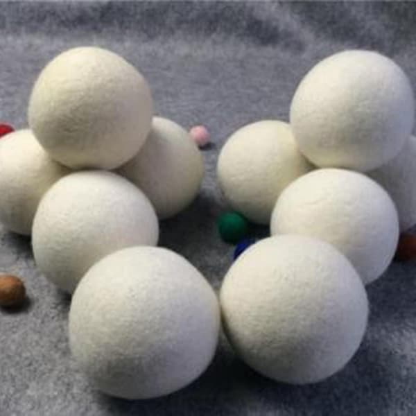 /#/6 st torkbollar Ull torkbollar, diameter 7cm/#/