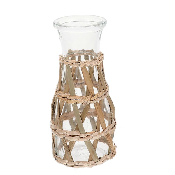 Vävd Vas Dekoration Rustik Glasvas Blomsterarrangemang Vas Bondgårdsbord Mittpunkt