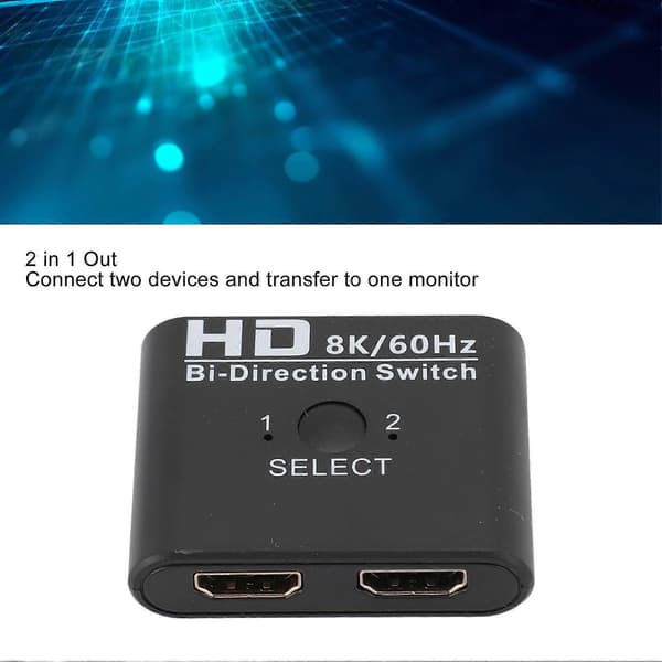 HD Multimedia Interface Switch 8K 60HZ 1 inn 2 ut 2 inn 1 ut Toveis HD Multimedia Interface Splitter