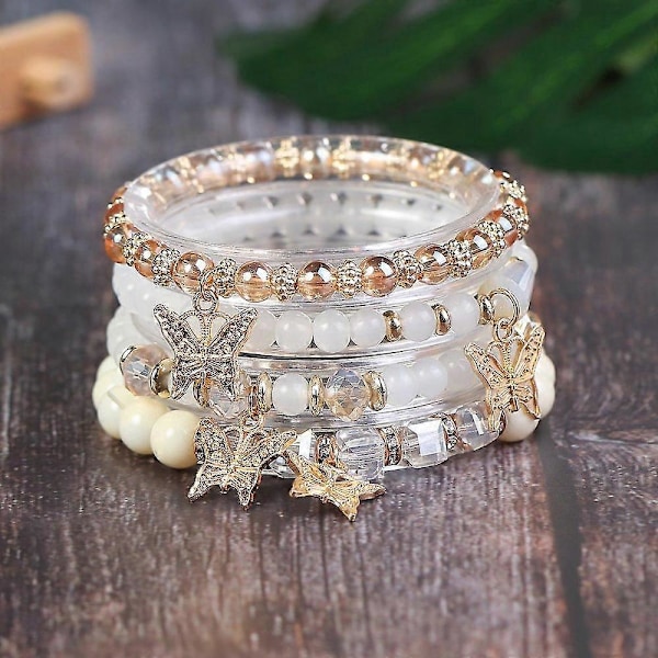 Armbånd - Fine smykker - Alsidigt boheme glasarmbånd, sommerfugledesign til rejsende