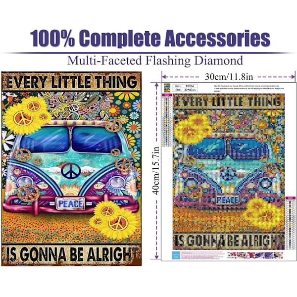 #DIY Diamantmalerisett, 12x16 tommer, Float#
