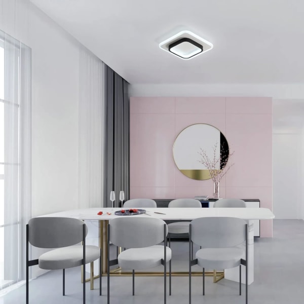 Kvadratisk LED-taklampa, Modern 20W 2300LM Taklampa för Vardagsrum