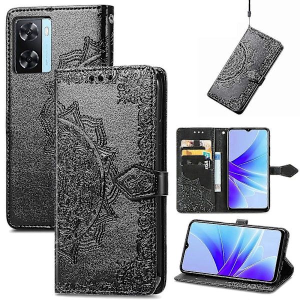 Mandala Präglat Läderfodral För Oppo A57s