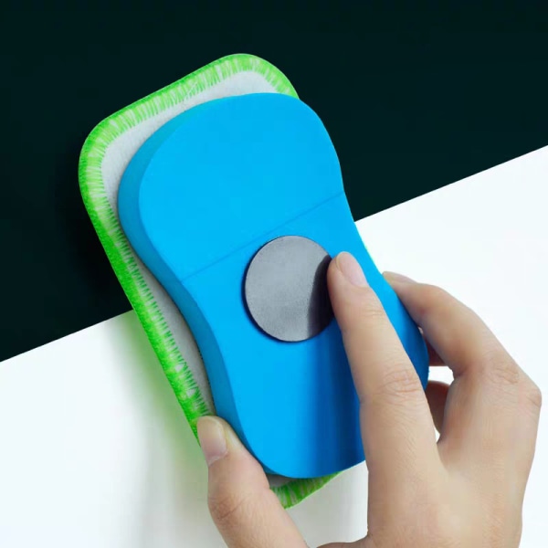 #4 Tvättbara Blackboard Erasers Magnetic Board Eraser Whiteboard Eraser Dry Eraser Återanvändbart Kalk Eraser för Krita Klassrumsmarkörer (blå)#