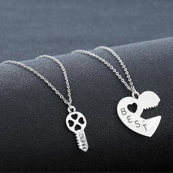 2 st Enhörning Bästa Vän Halsband Set för Flickor Barn