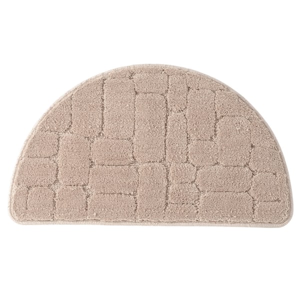 Halvmåneformet Absorberende Mikrofiber Gulvmåtte (Lysebrun) - E