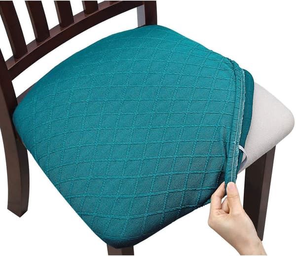 Stretch Jacquard Elastisk Stolsöverdrag Präglad Stolsöverdrag för