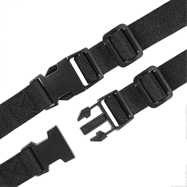 Matkalaukkuhihnat, 2 kpl Heavy Duty -käyttöhihna Säädettävä retkeilyyn, telttailuun, matkalaukkuihin, pikalukittavalla soljella - 122 cm, Si