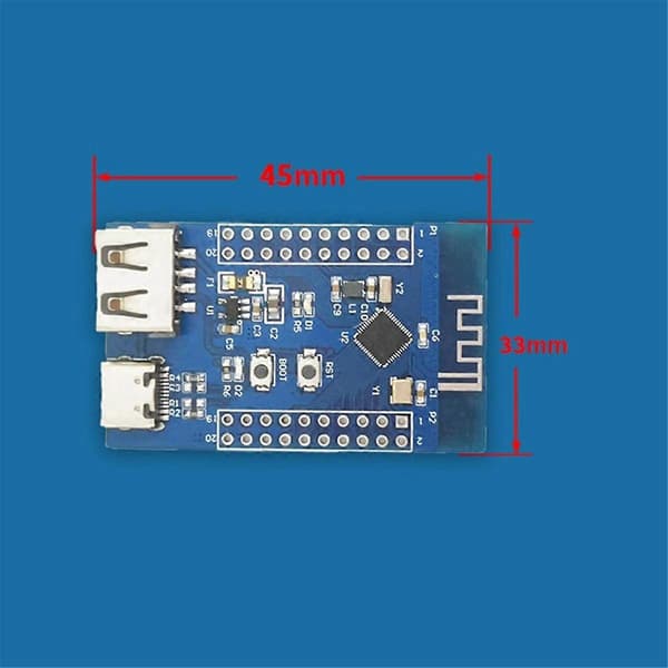 Bluetooth 5.3 RF2.4G Mikrokontroller Multifunksjonell Bærbar Lavt Strømforbruk Bluetooth Dobbel USB RISC-V Modul