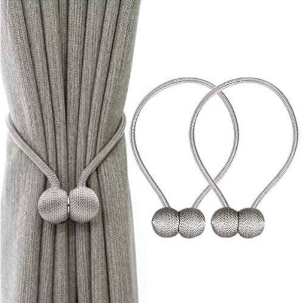 2 kpl (harmaa) Verhotarrat Magneettiset Verhotarrat Magneettinen Ranneke