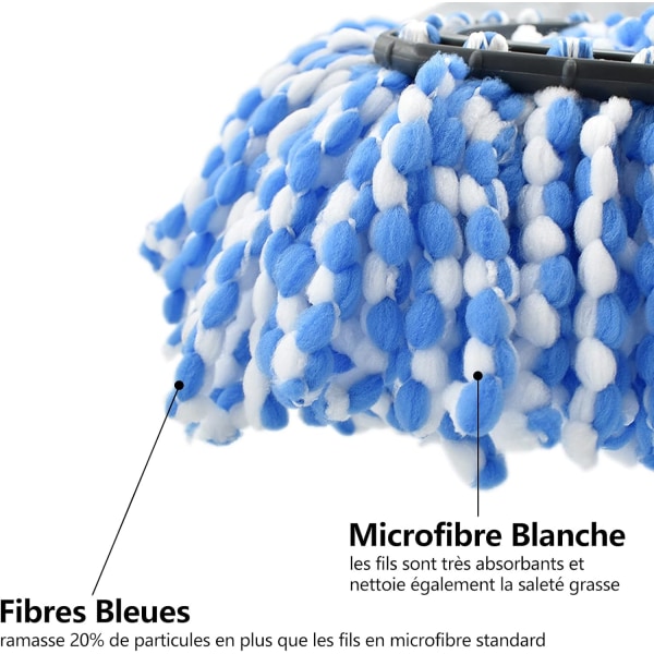 4-pakks erstatningsmopphoder, 2-i-1 Vileda Easy Wring and Clean