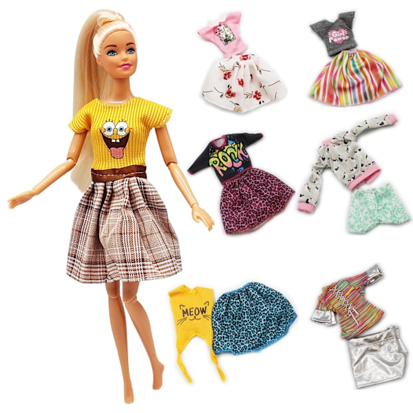 10 stk. 30 cm Barbie dukke tøjtilbehør mode cl