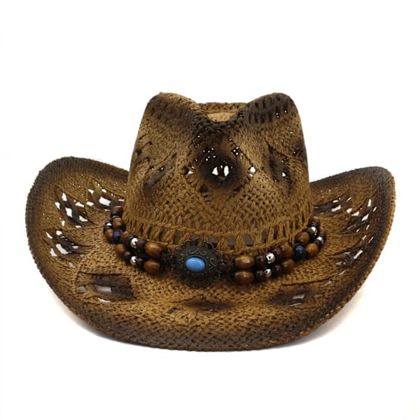 /#/Cowboyhatt halmhatt herr westernhatt UV-skydd solhatt/#/