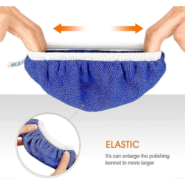 5 stk. (225-250 mm) Mikrofiber Poleringshætter, bilpoleringspude Hætte Poleringshætter Polering Elektrisk