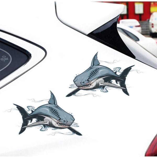 #Scary Shark Bilsticker#