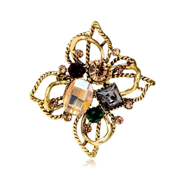 Barokk Diamant Brosje, Skjorte Brosje Knapper, Sikkerhetsbrosje, Prev