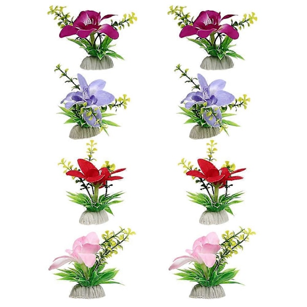 8 st Utsökta Sushi Blommor Dekor Slitstarka Blomsterdekorationer Skrivbord Sushi Tallrik Dekorationer