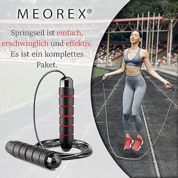 Red Jump Rope for Adult Fitness Gym Boksning Speed ​​??Shopping for