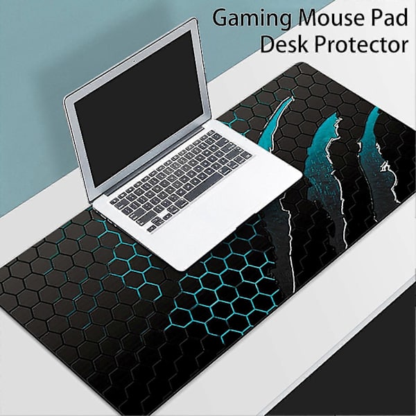 Musematte Tykk Honeycomb Design Vanntett Svettesikker Sklisikker Teppe Stor Spill Tastatur Musematte Datatilbehør