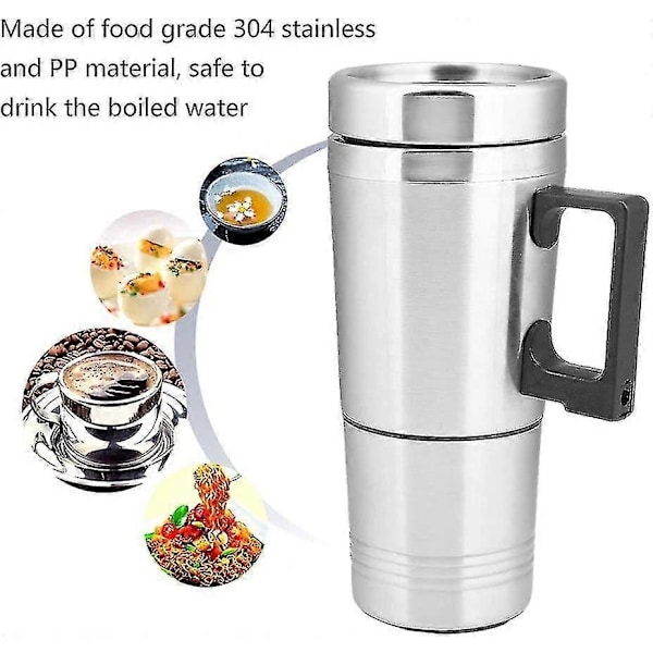 Bilvattenkokare, Rostfri Bil Resevattenkokare Snabb Kokning För Te Kaffe (12v)