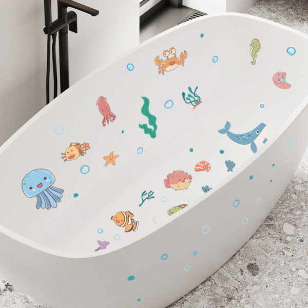#15x20cm, 6 stk tegneserie fisk barnevegg klistremerke badekar klistremerke#