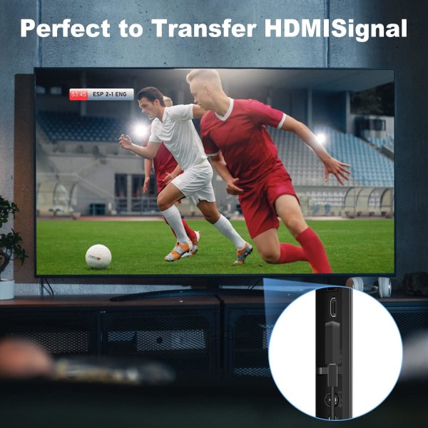 4-pack platt HDMI-adapter, 90 graders vinklad vertikal platt HDMI-annons