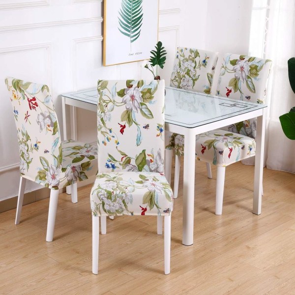 *4 Tuolinpäällinen Universaali Ruokasalin Päällinen Irrotettava Pestävä Helppo*