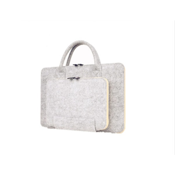 Khaki Farvet 17 Tommer Laptop Sleeve, Filt Laptop Taske med Håndtag