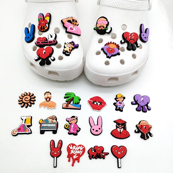 48 Stykker 3D Clog-Sandaler Pynt (Dårlig Kanin), Sko Charms, Sød