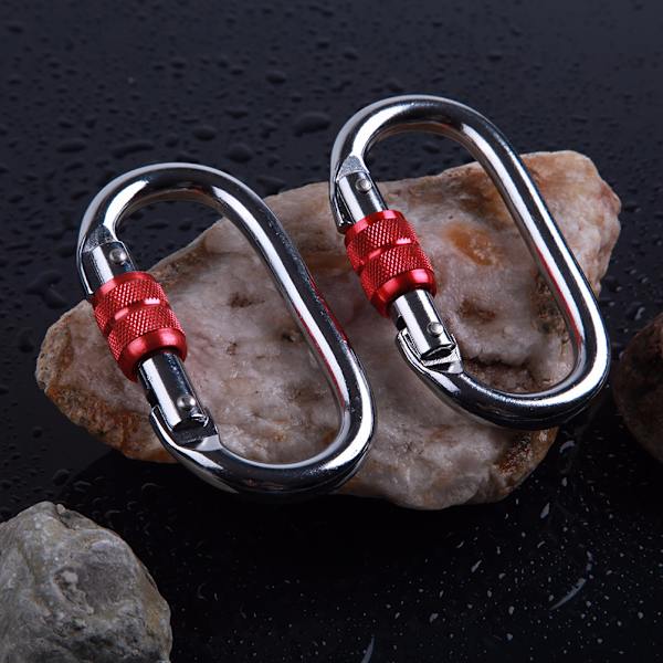 *Nye 2 stk. Twist Lock Karabinhager, Holder 1200 kg, Selvlåsende Aluminium Karabinhager, til Hængekøjer, Nøgleringe, Låsehunde*