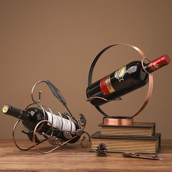 Rosé Guld - Europæisk Stil Vintage Vintage Rødvin Stativ Blad Vin