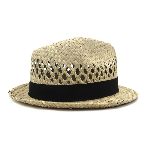 Klassisk stråhatt för dam/herr - Tillverkad i Italien Sun Beach Hat wi
