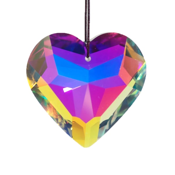#Crystal heart prisma pendel ljus pendel, färg, 45mm#
