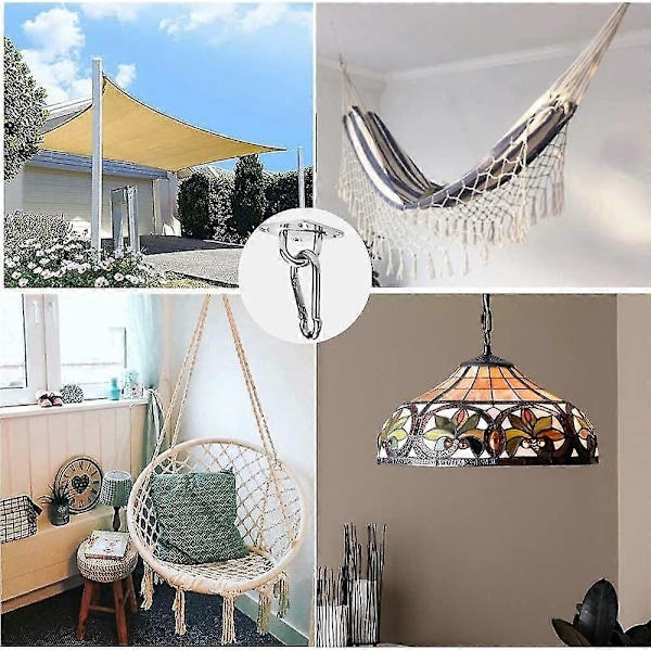 Solsegelsfästeskit, 44 st Rostfritt Monteringskit Solsegelfästen, Hårdvara Fästtillbehör Kit