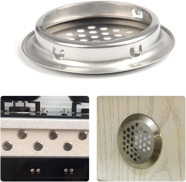 *20 stk. 53mm rustfrit stål ventilationsgitter rundt mesh brea*