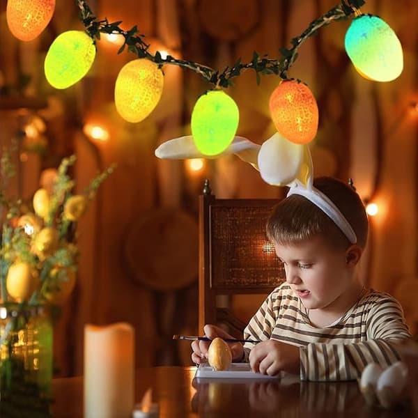 Easter Chick Shell String Lights Easter LED Lights Easter Day Decoration Lighting String Lights, Flashing String Lights Decoration Crafts, Home Garden