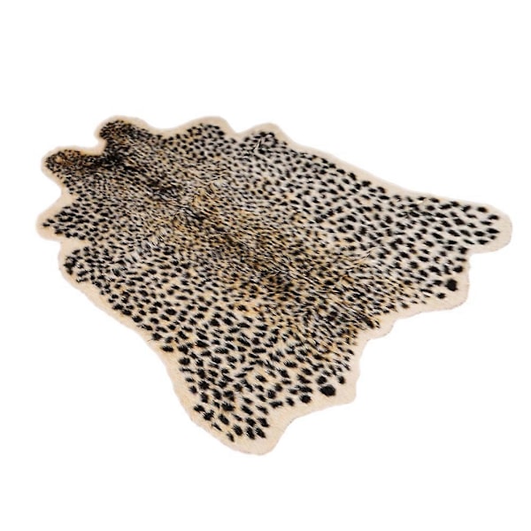 Modern Konstgjord Plysch Simulation Leopard Vardagsrum Matta Sovrum Rugga för Solid Heminredning Golvmatta Matta Storlek - S (Leopardtryck)