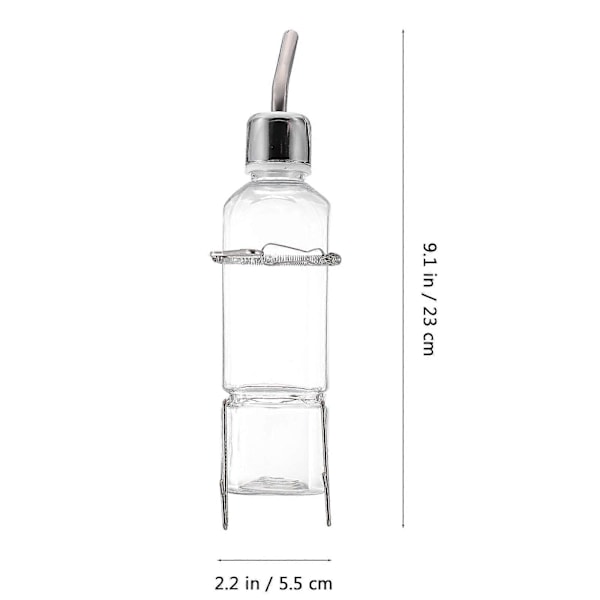 2 stk 350ml Plast Kanin Vannmater Hengende Fontener Drikkeflaske for Kjæledyr
