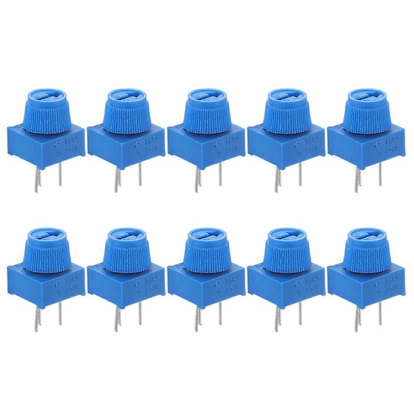 10 stk. Trimpot Potentiometer Modstand med Knap Breadboard Trim Potentiometer