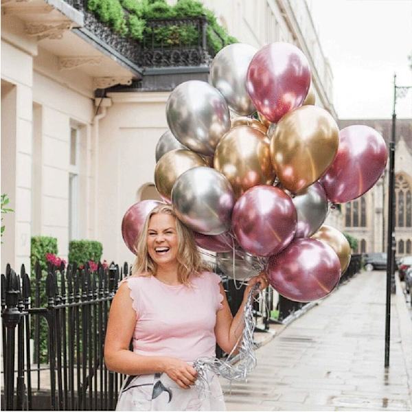 Juhlatäytepallot 50 kpl 12 tuuman Rose Gold Metallic Chrome Helium