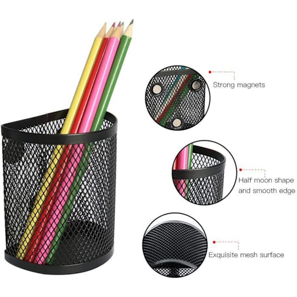 #Pen etui magnetisk penneholder metal mesh rustfrit stål pen kurv#