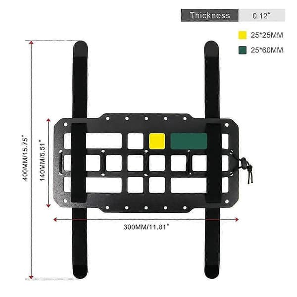Bil Solskydd Organizer, Styv Molle Panel för Fordon, Pickup, SUV, Lastbilsutrustning Modulär för EDC Po
