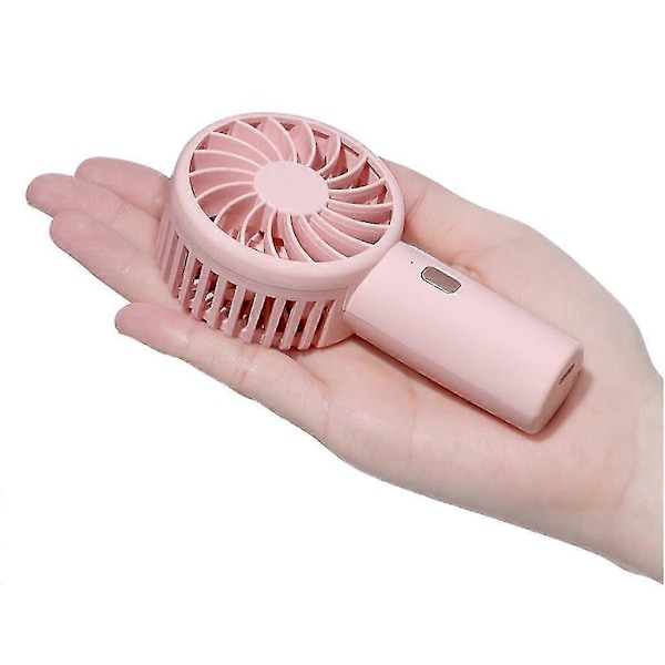 Bærbar Lydløs Genopladelig Håndholdt Ventilator (pink)