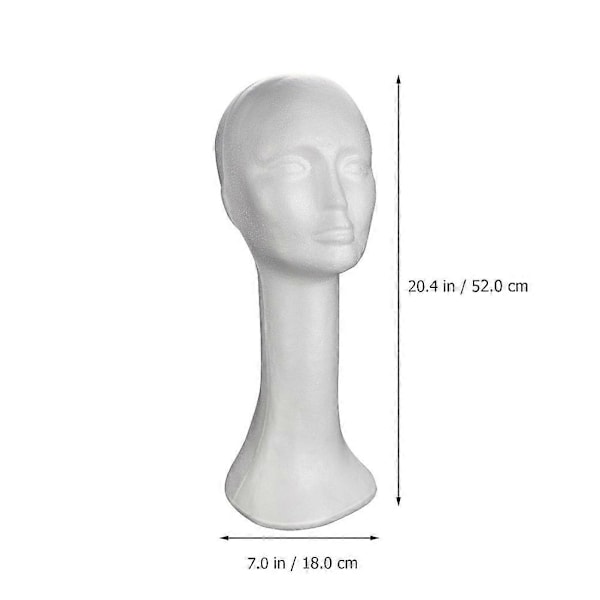 Parykhoved Højt Kvinde Skum Mannequin Hoved Display Model Hoved til Hatte Display